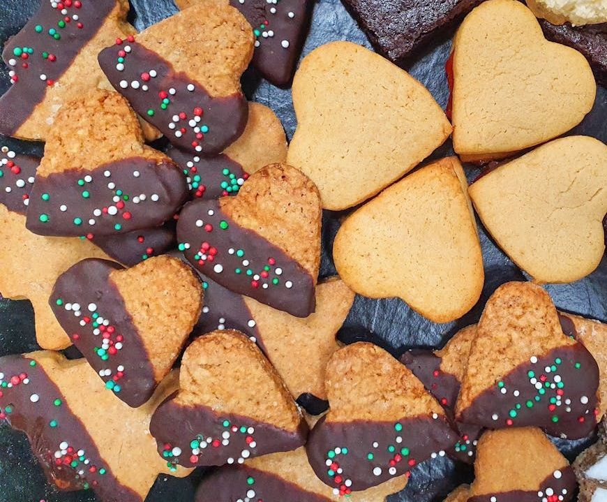 heart-shaped biscuits