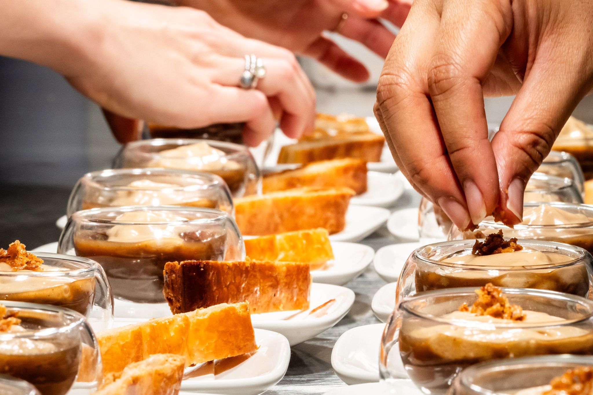 chefs preparing dishes 