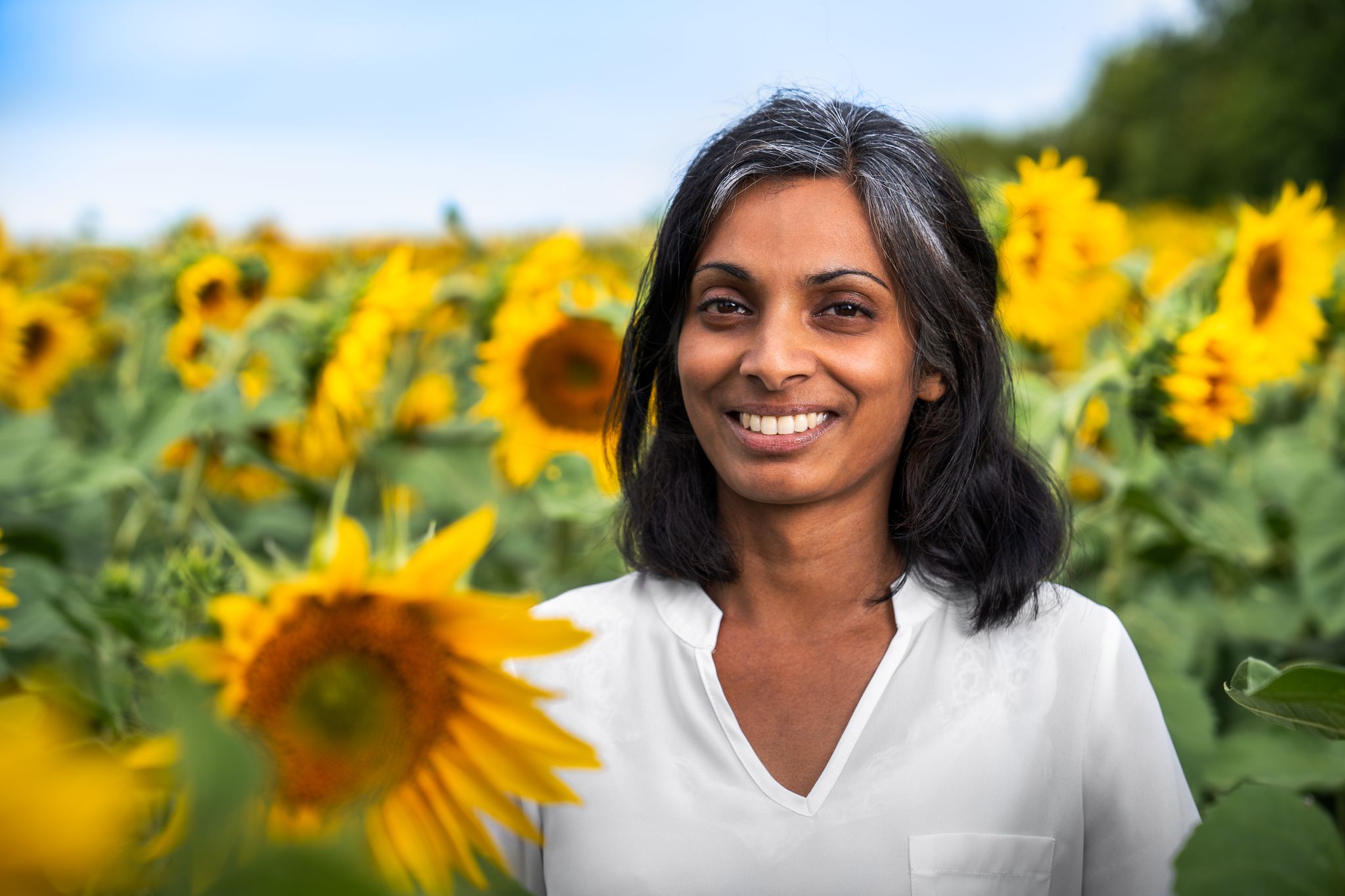 woman smiling