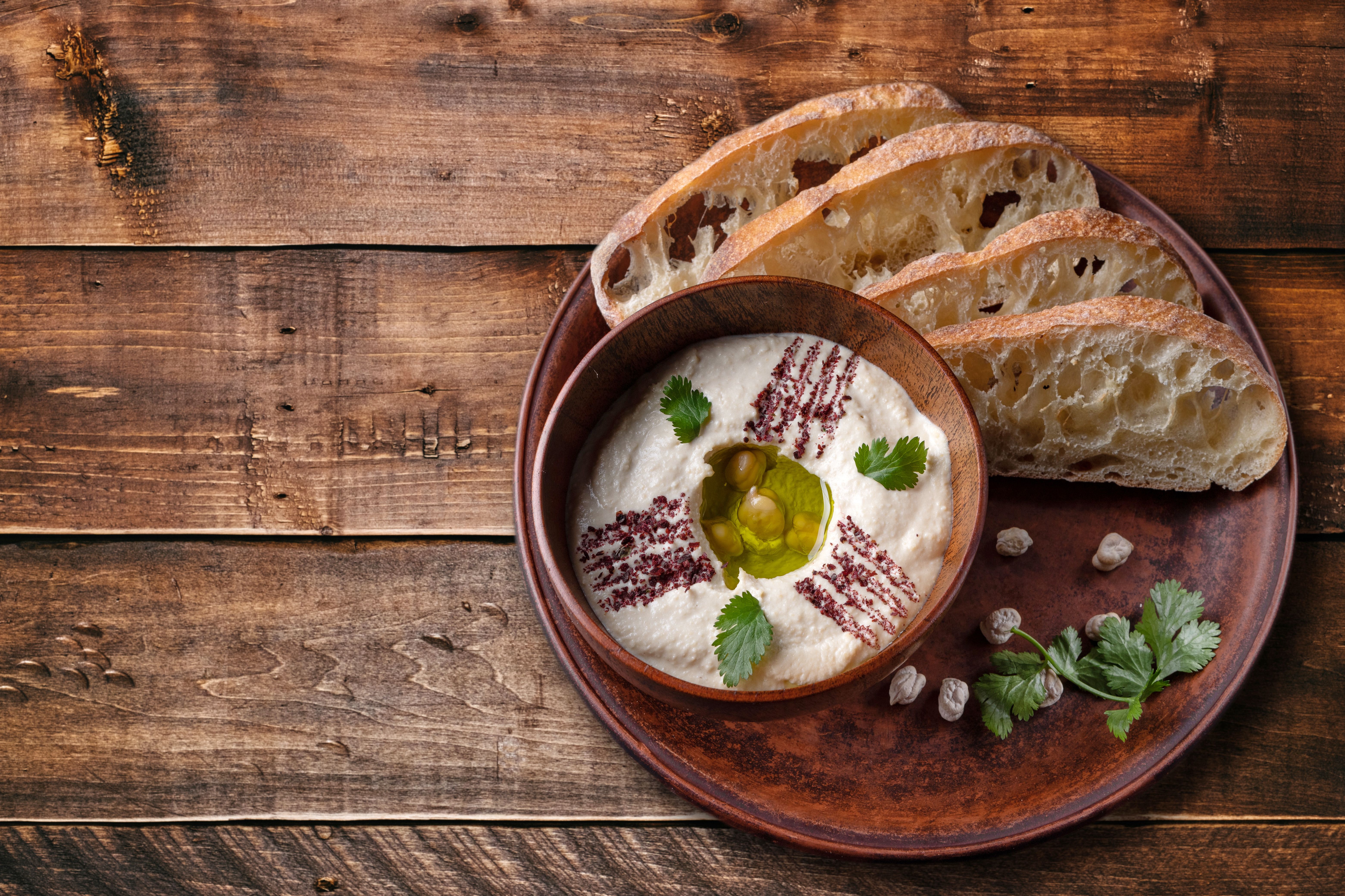 slices of bread and dip