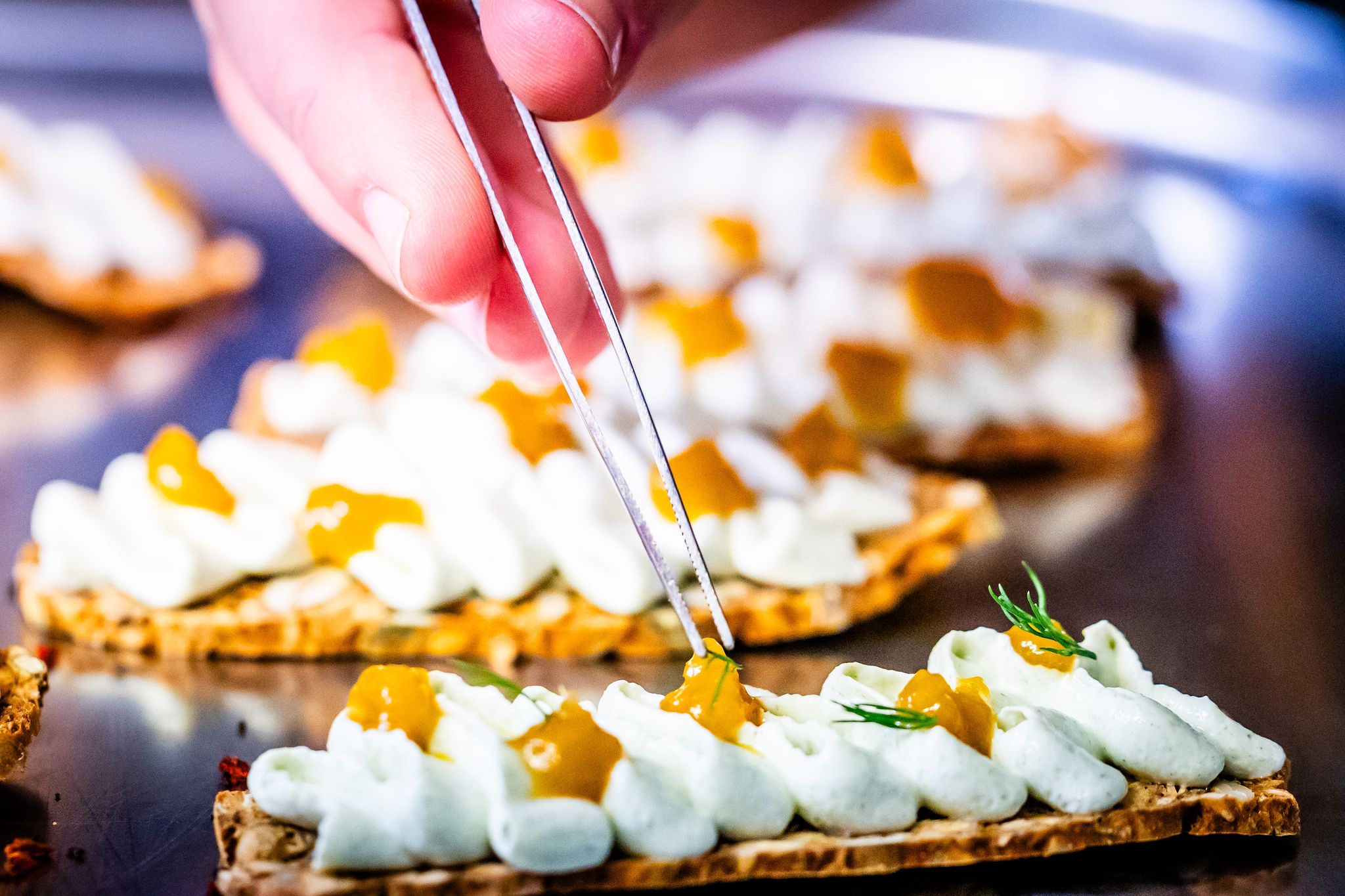 tartine being prepped