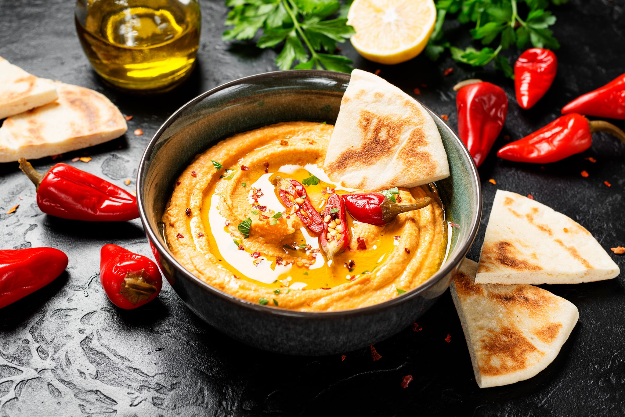 bowl of hummus