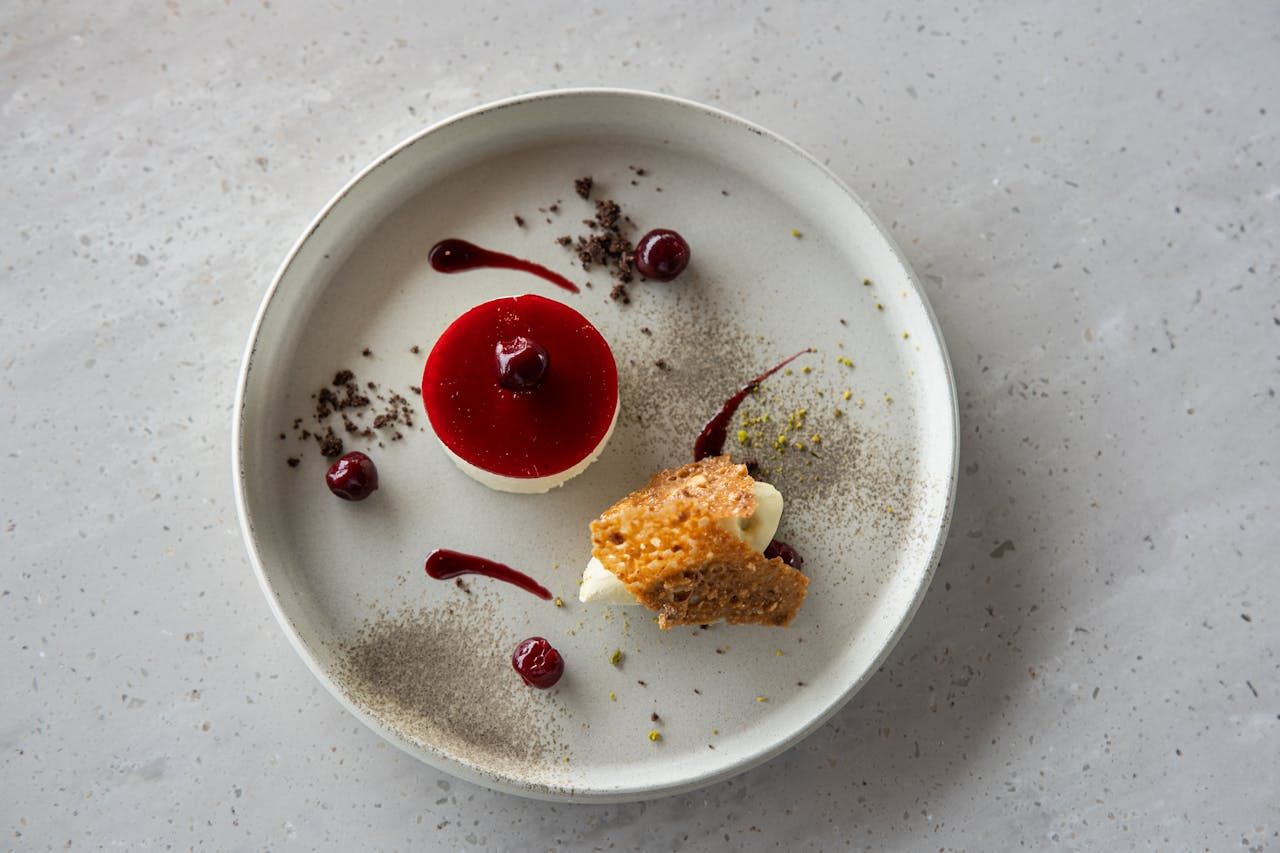 pudding on a plate