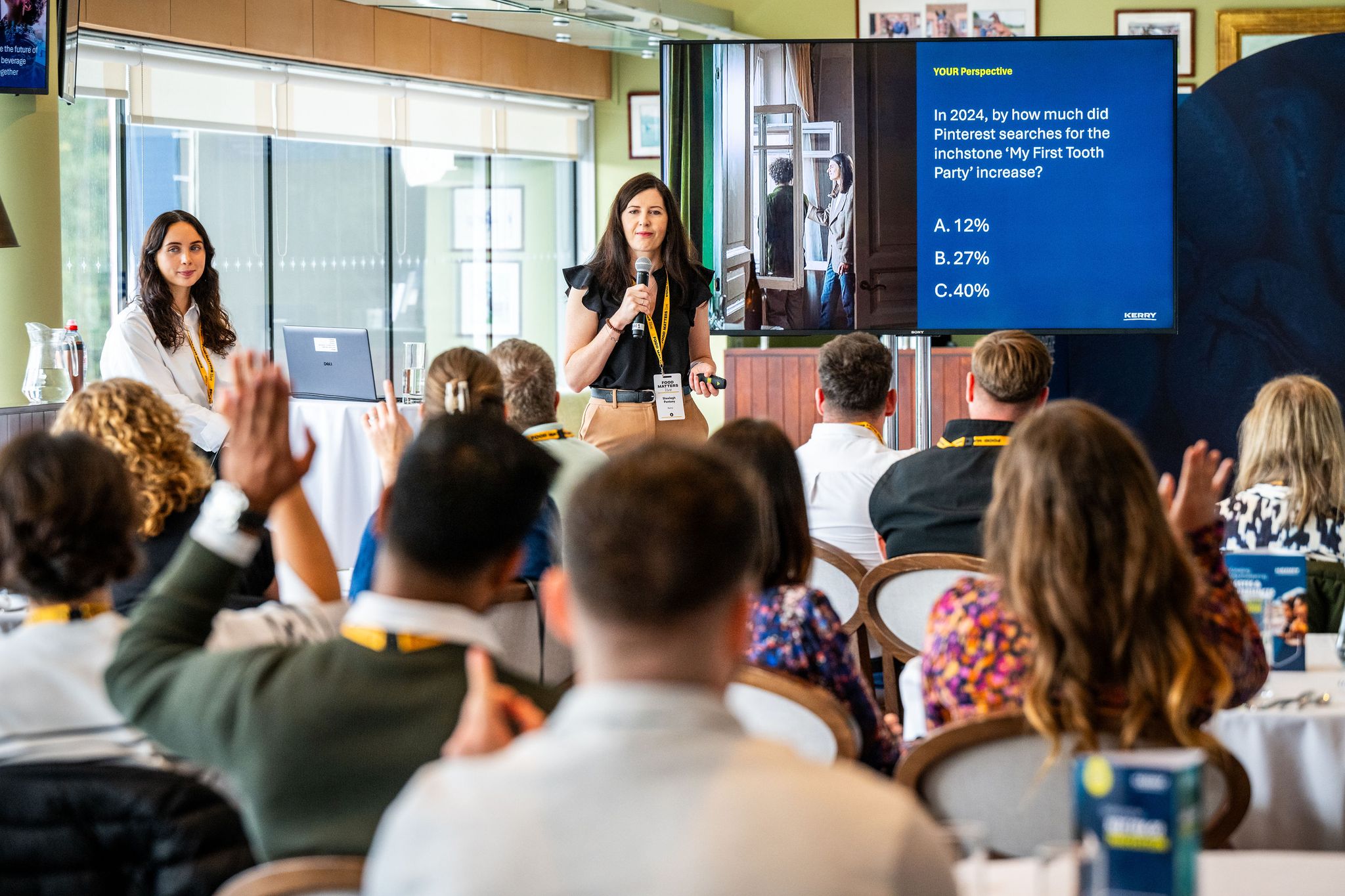 woman giving a presentation