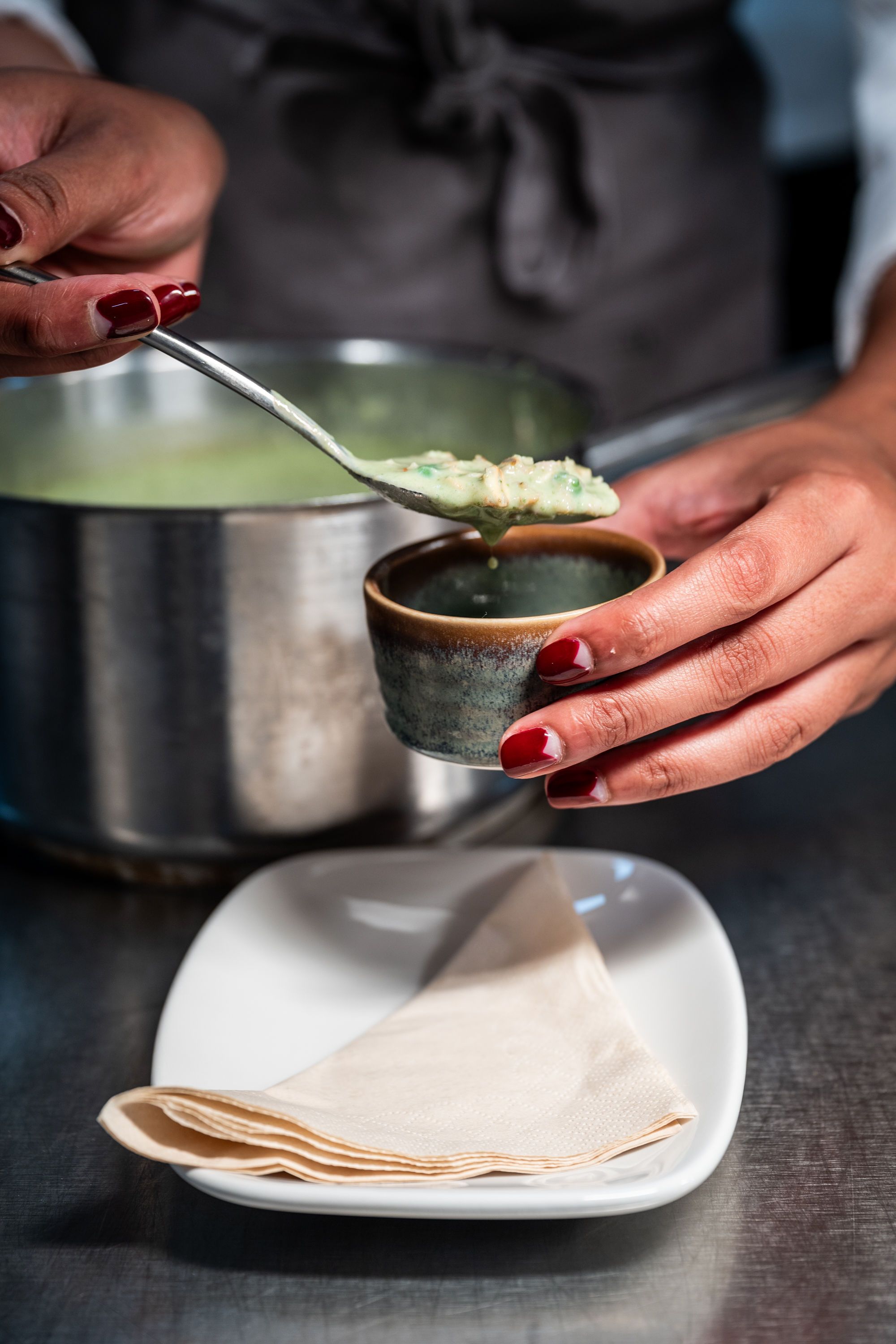 person preparing a dish