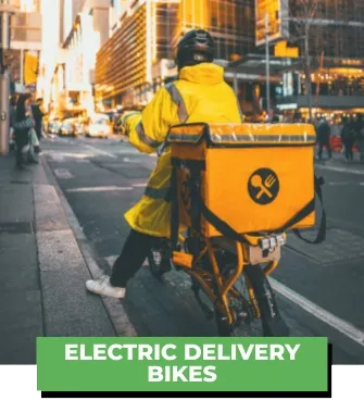 Food Delivery Courier on Electric Bike