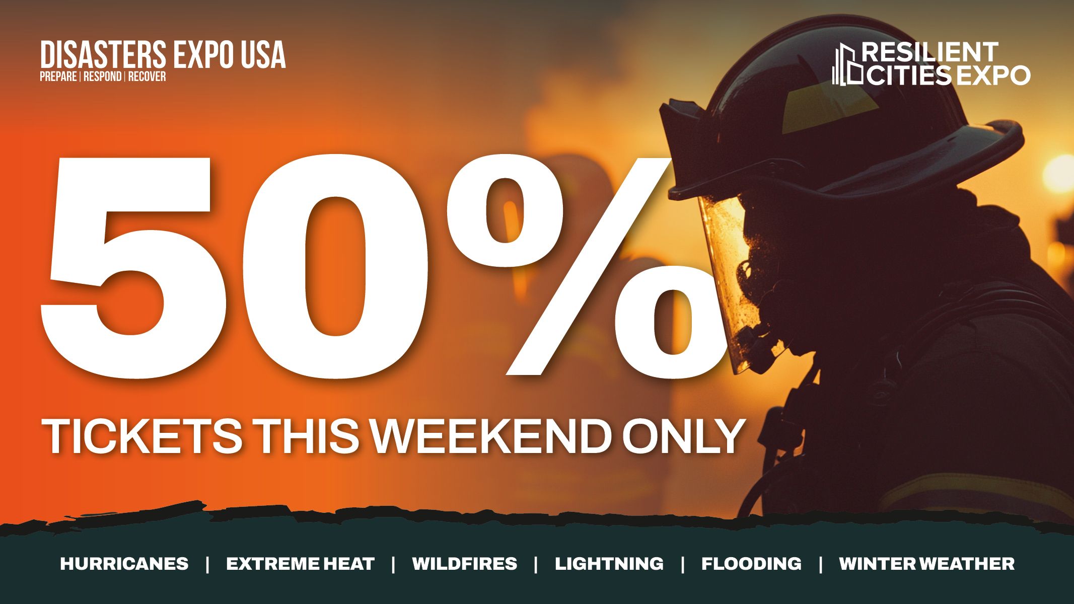 50% OFF TICKETS THIS WEEKEND ONLY!