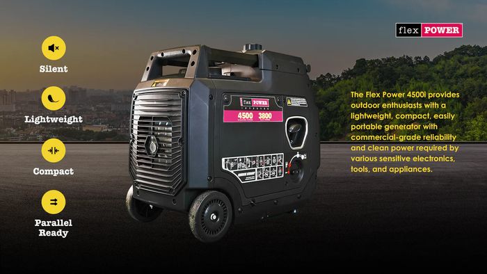 RVMP Flex Power® 4500iesR | Remote Start | 4500 Watt Silent Inverter Portable Generator with Easy Start Button