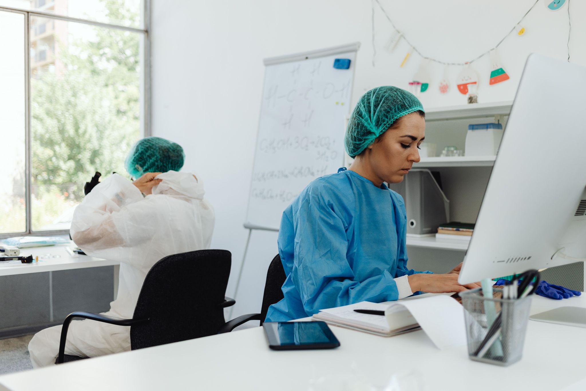 Scientist doing lab analysis