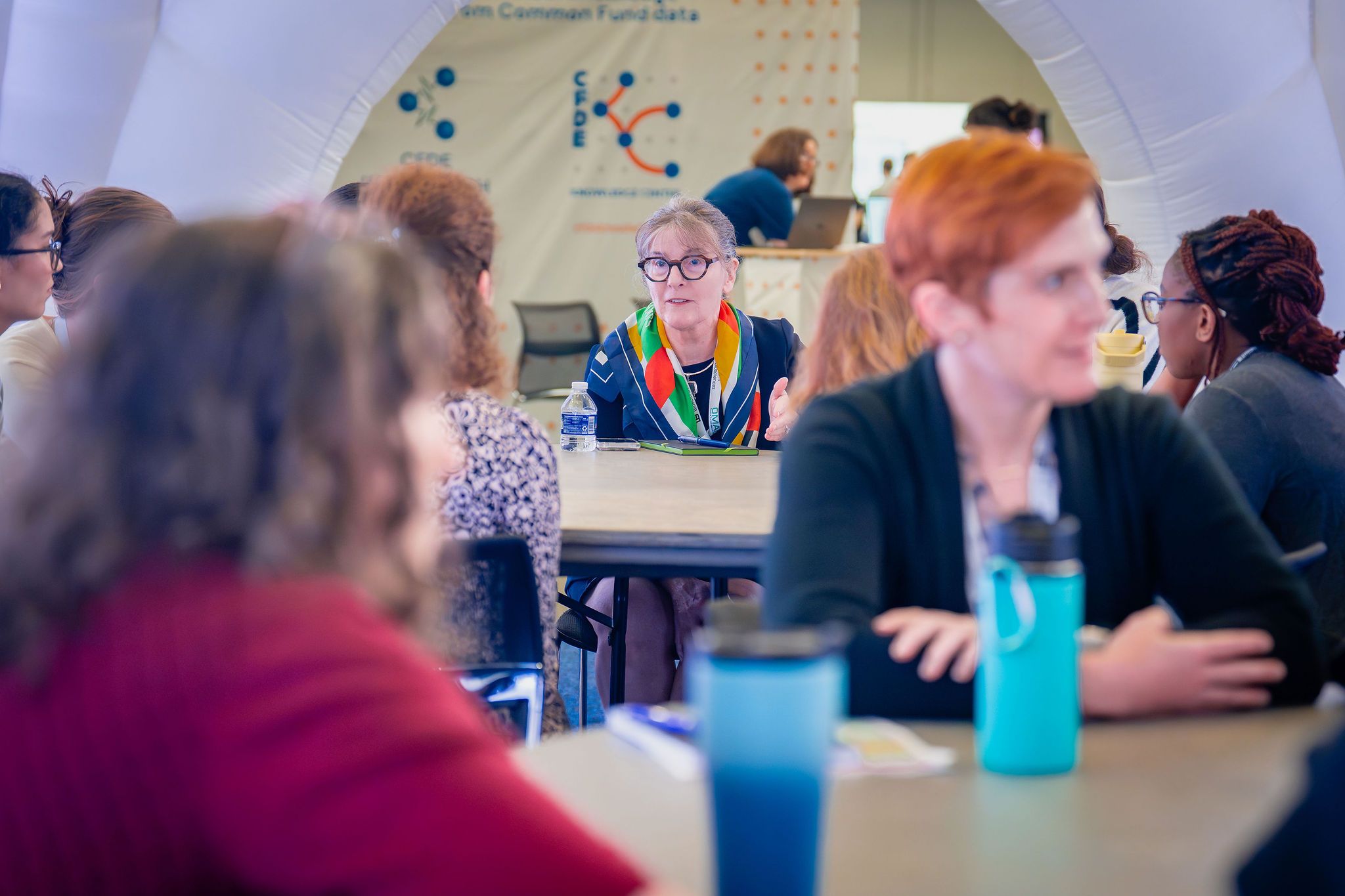 Woman smiling in workshop