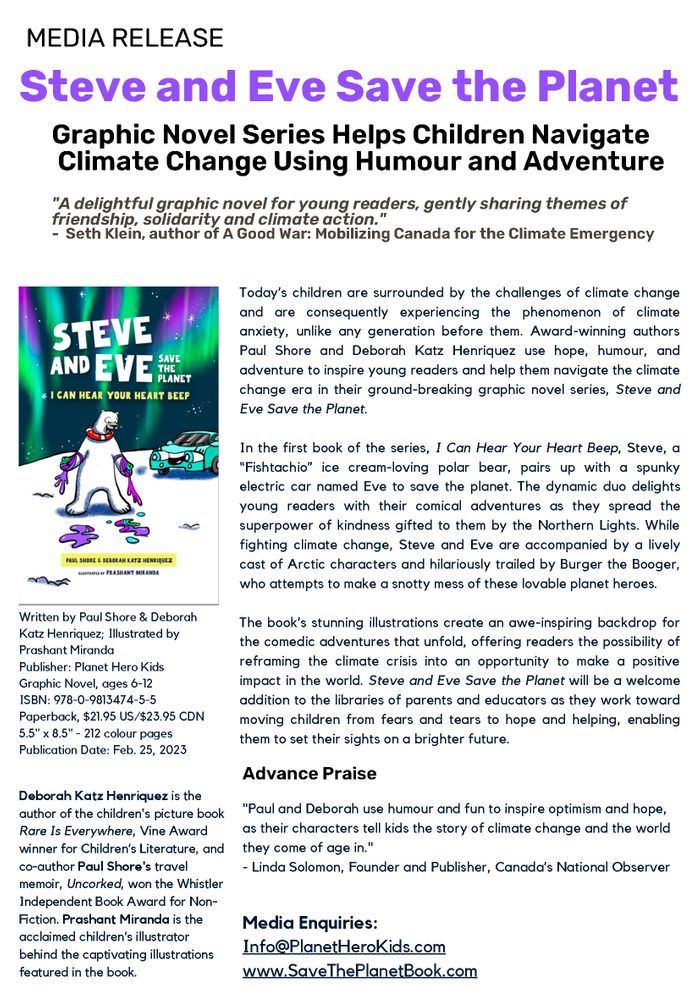 Steve and Eve Save the Planet - Graphic Novel Series Helps Children Navigate Climate Change Using Humor and Adventure