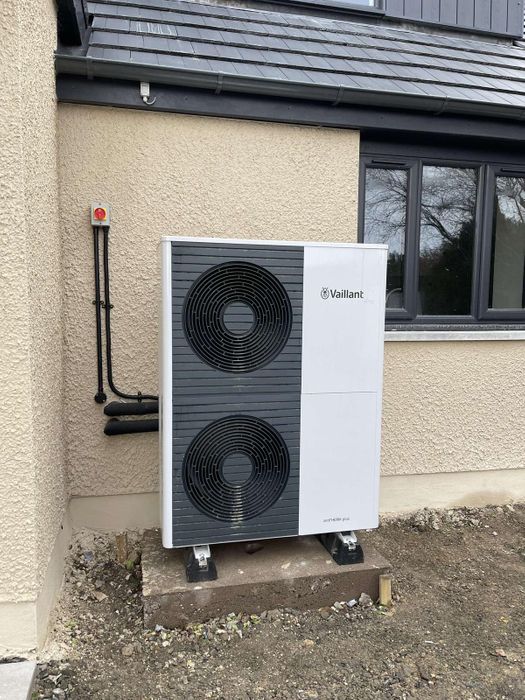 Extract heat from the air with an Air Source Heat Pump.