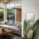 Crystal PG 1 Gang Rocker Light Switch White