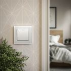 Crystal PG 1 Gang Rocker Light Switch White