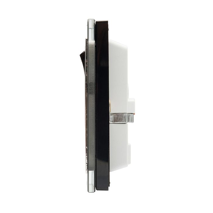 Crystal CT 13A DP Double Plug Socket with Switch Black