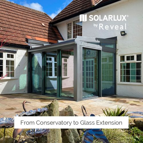 Replacing an old conservatory with a new glass extension