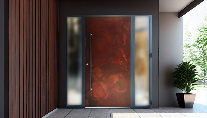 Metal finish main doors
