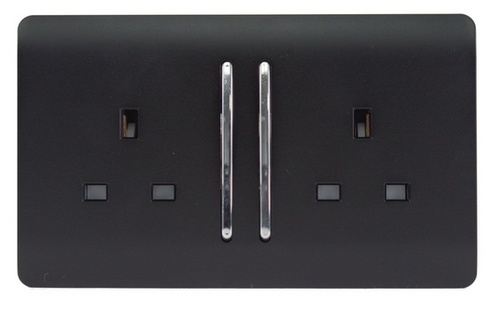 2 Gang Long Switched Plug Socket