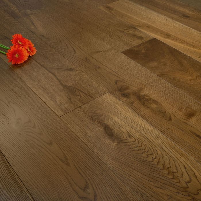 Engineered Brushed & UV Oiled Dark Smoked Charnwood Oak Flooring