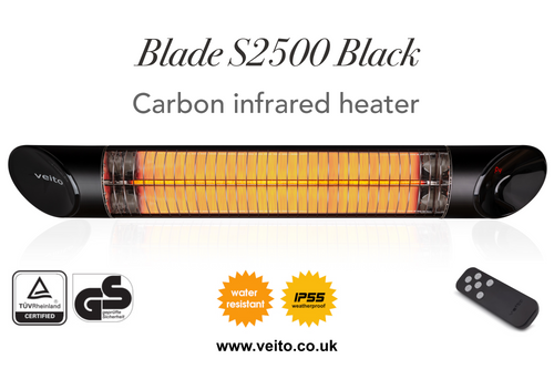 Veito Blade S2500 Wall & Ceiling Mounted Outdoor Heater