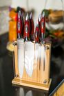 Flint and Flame 5 Piece Set with Magnetic Knife Block