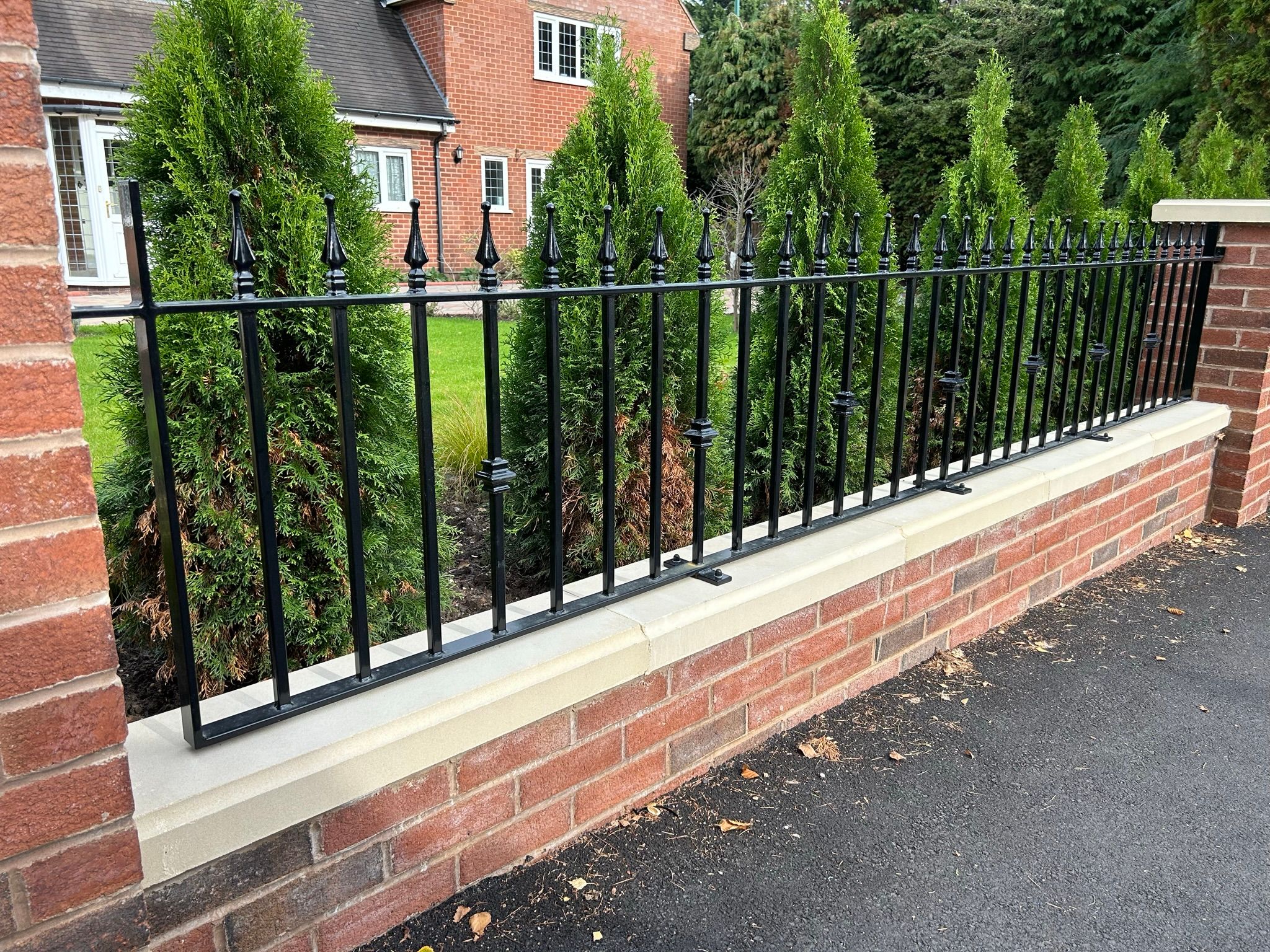 Bespokme fluted and collar style railings