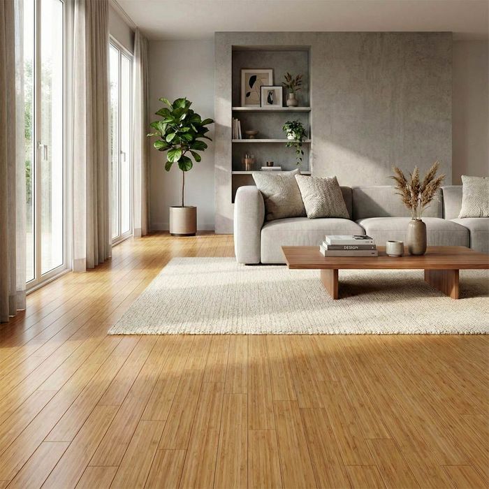 Solid Carbonised Vertical 96mm Bamboo Flooring F1008