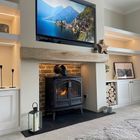 Brazilian Graphite Black Riven Slate Fire Hearths