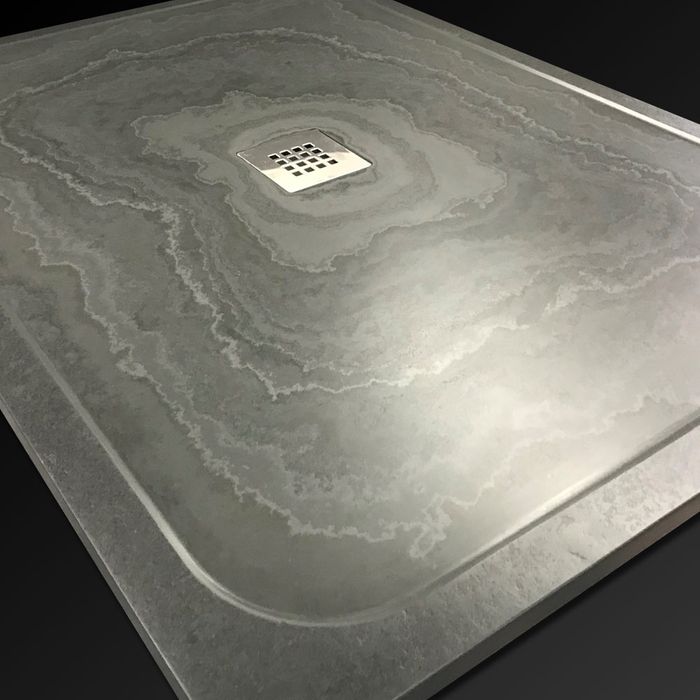 Brazilian Graphite Black Riven Slate Shower Trays