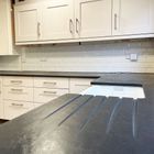 Brazilian Graphite Black Riven Slate Worktops