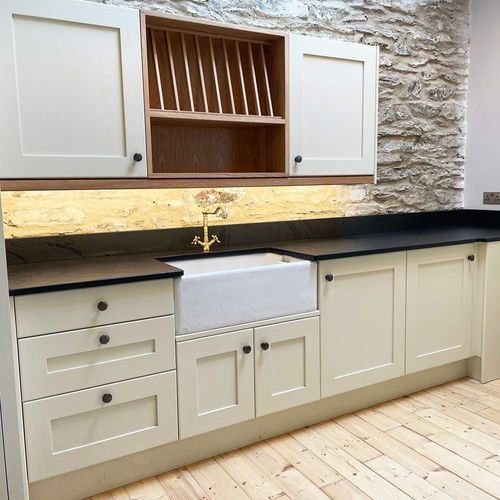 Brazilian Graphite Black Riven Slate Worktops