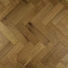 90mm Engineered Brushed & UV Oiled Smoked Charnwood Oak Parquet Block Wood Flooring