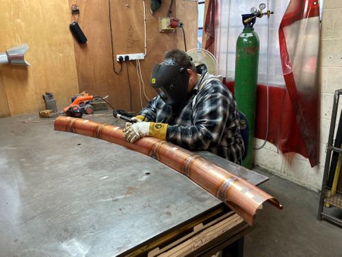 Radius Copper Guttering