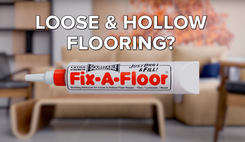 Fix-A-Floor SQUEEZY Bottle easy repair of loose floors without a caulking gun