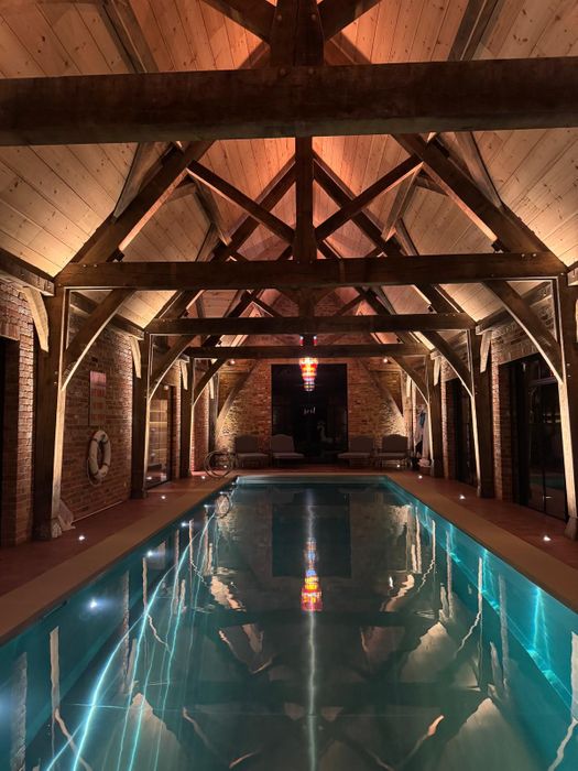 oak frame swimming pool