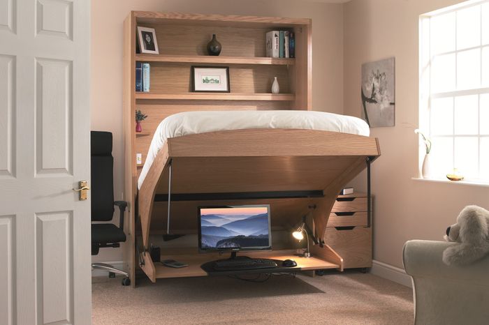 Double Vertical StudyBed in light oak finish