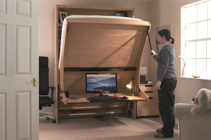 Double Vertical StudyBed in light oak finish