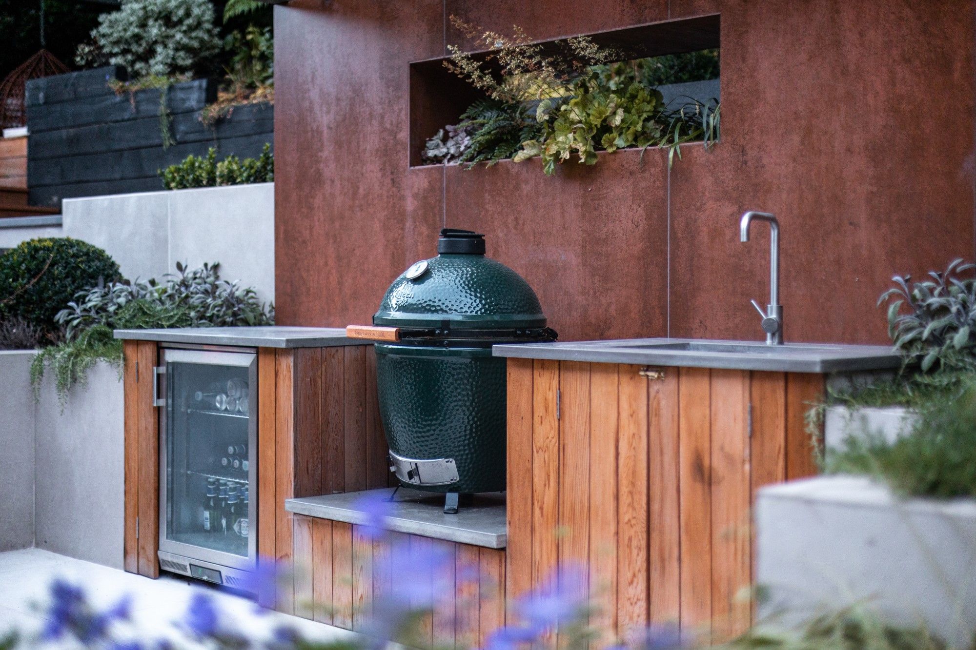 Polished Concrete Outdoor Kitchen Worktops