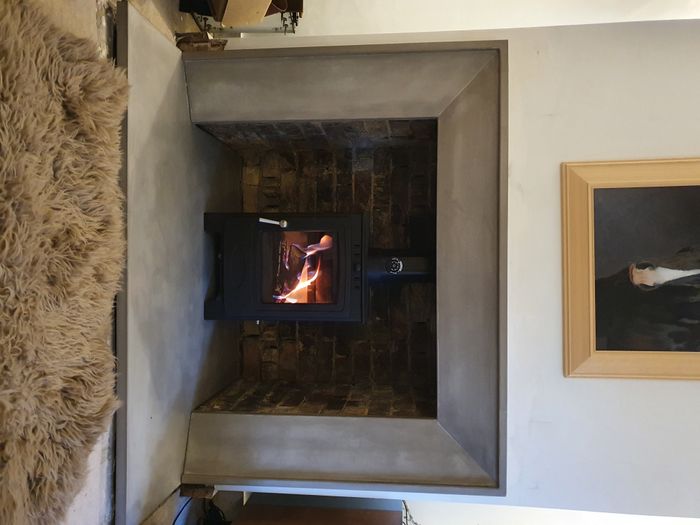 Polished Concrete Fireplace Surrounds and Hearths