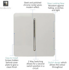 1 Gang 1 or 2 way Rocker Light Switch