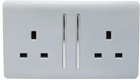 2 Gang 13 Amp Switched Plug Socket