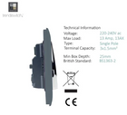 1 Gang 13 Amp Switched Plug Socket