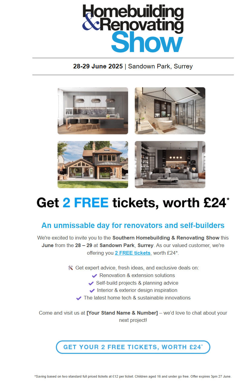 Exhibitor Email Template