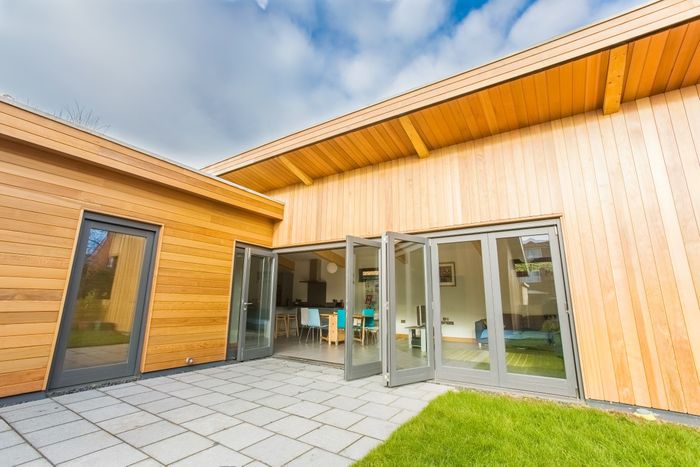 Aluminium and timber bifolds from Kloeber