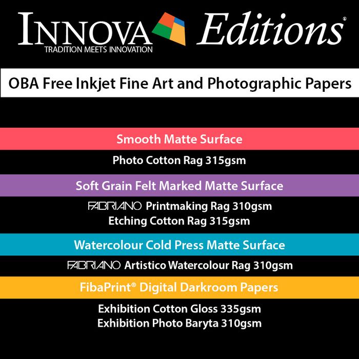 Innova Editions®: OBA Free Inkjet Fine Art and Photo Papers