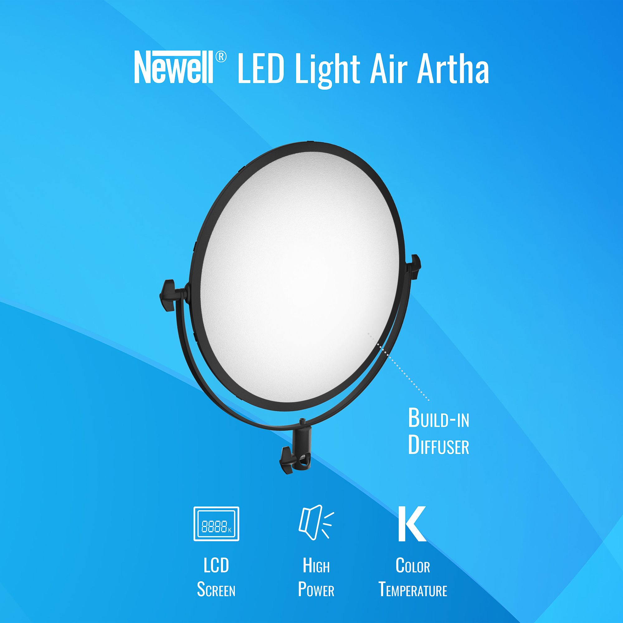 Newell LED light Air Artha XL, V mount battery and 4 channel V-Mount charger
