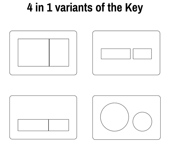 Hidden Toilet Flush Button M1 Edplit