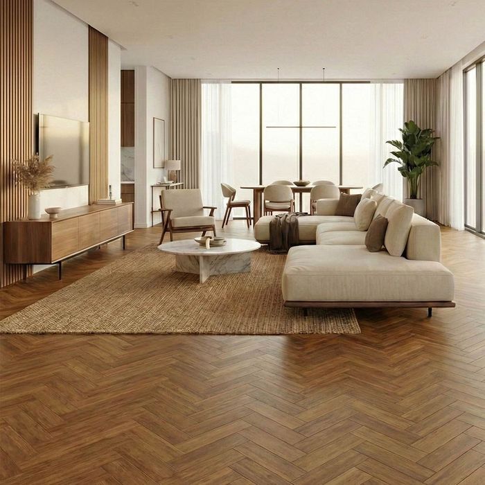 Bamboo Flooring Carbonised Block F1038