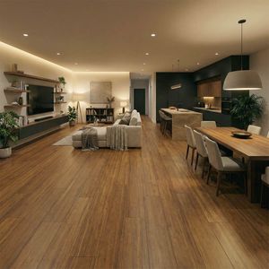 Bamboo flooring Engineered carbonised F1022