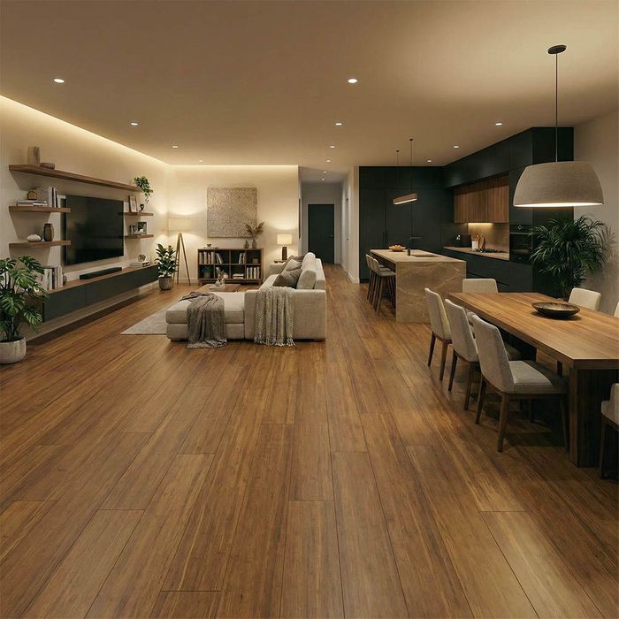 Bamboo flooring Engineered carbonised F1022